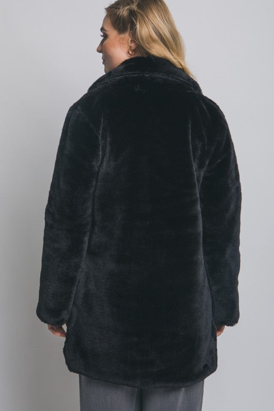 Black fur jacket