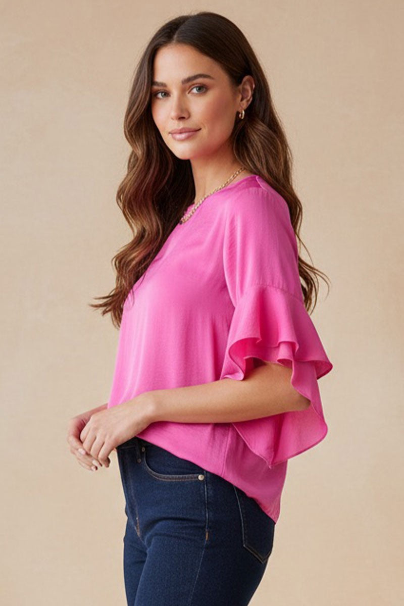 Bell sleeve blouse (2 colors)