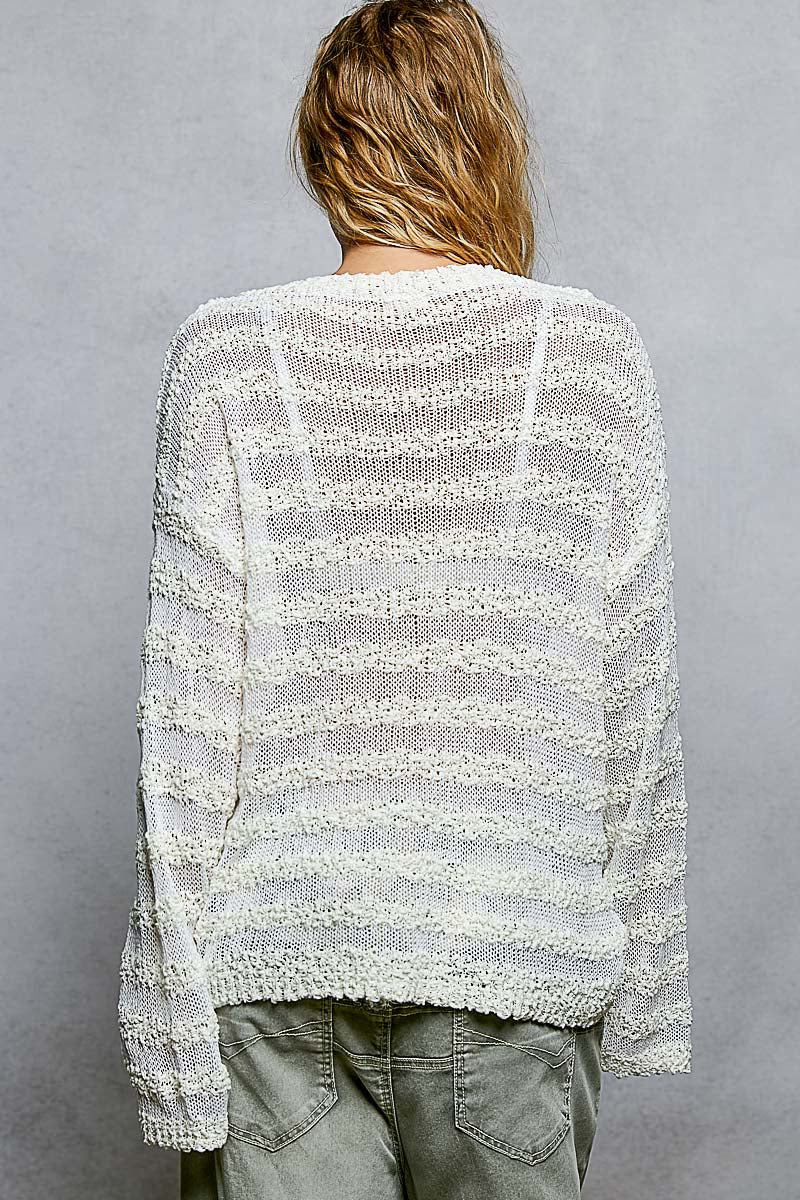 V neck summer weight sweater