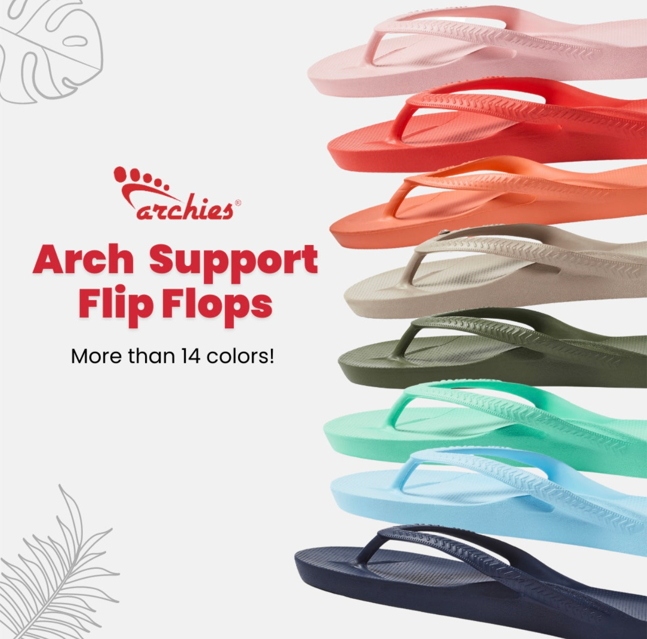 Archies arch support flip flops *PRE ORDER*