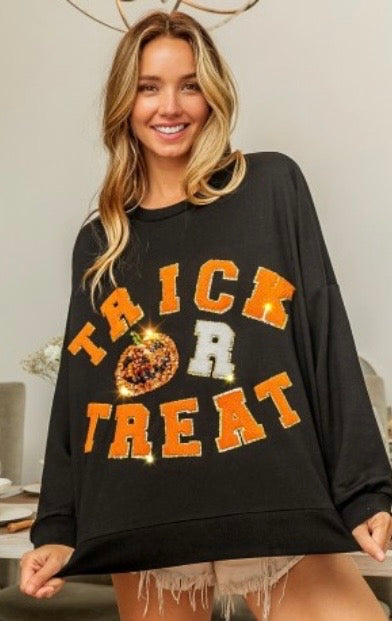 Trick or treat lightweight sweatshirt
