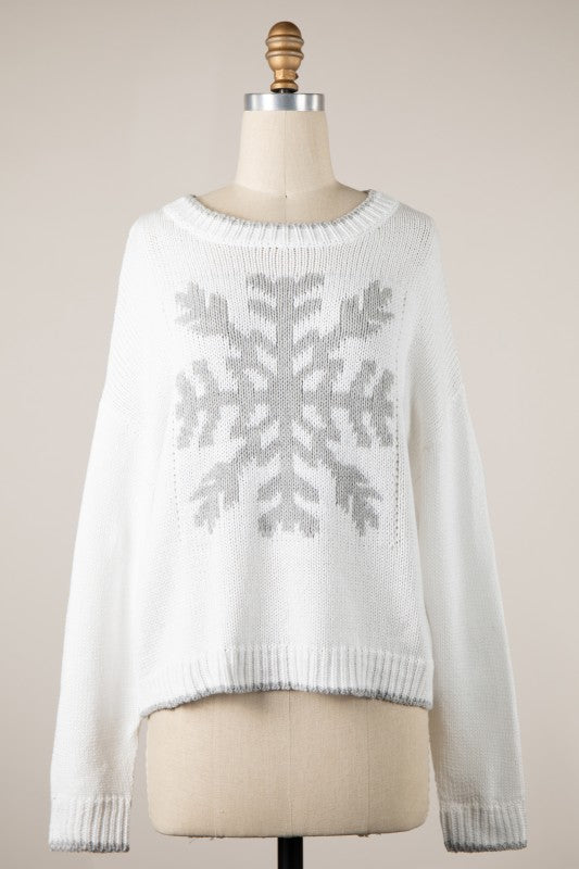 White snowflake sweater