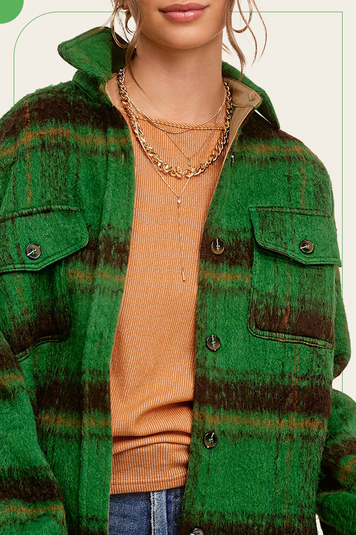 JKT1800-Brushed Mohair Button Down Oversized Jacket Fall