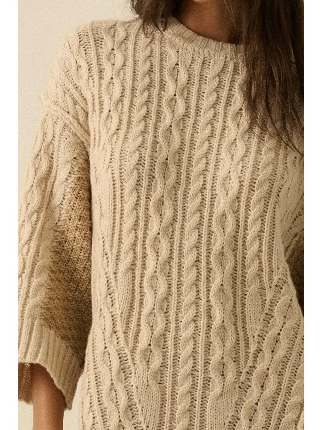 Two tone sweater dress