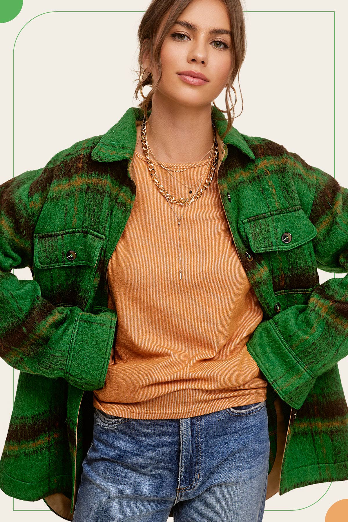 JKT1800-Brushed Mohair Button Down Oversized Jacket Fall