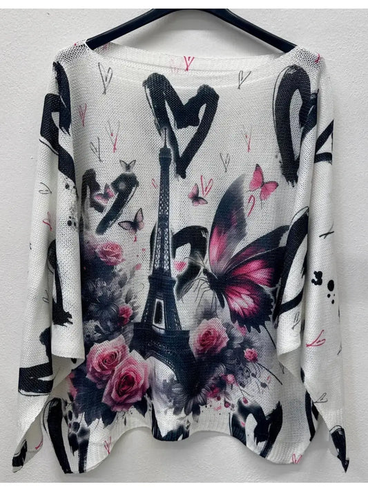 Eiffel Tower lightweight sweater (one size)