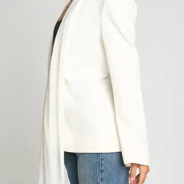 Scarf tie front blazer