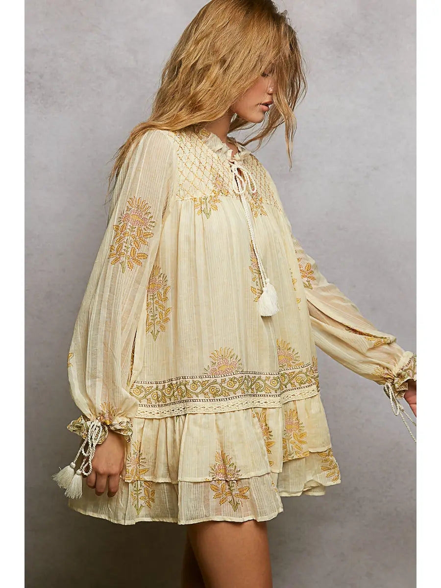 Boho floral dress