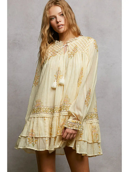 Boho floral dress