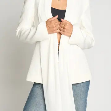 Scarf tie front blazer