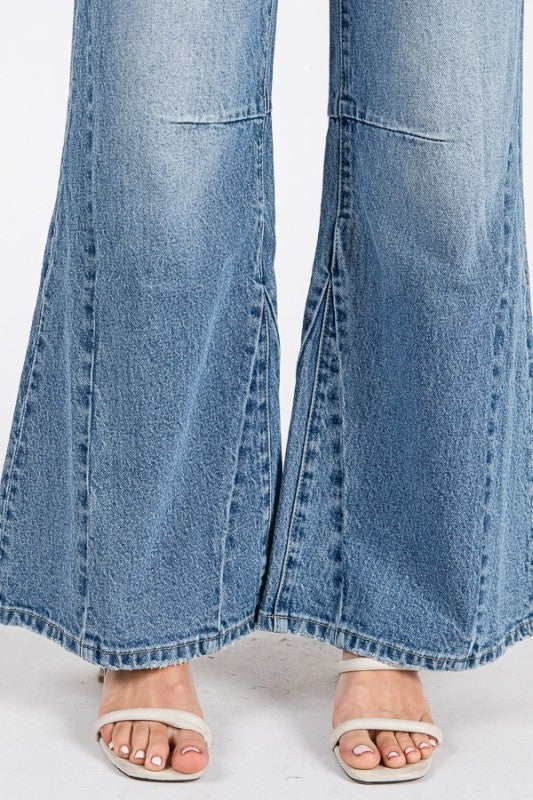 High rise slouchy wide leg
