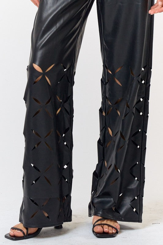 Vegan cut out trouser
