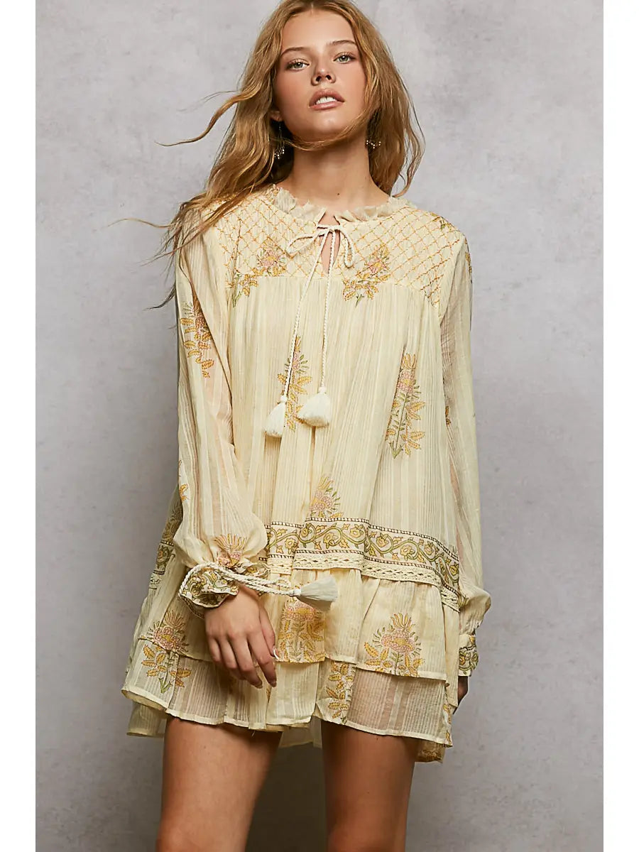 Boho floral dress