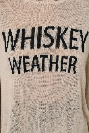 Lightweight whiskey weather sweater