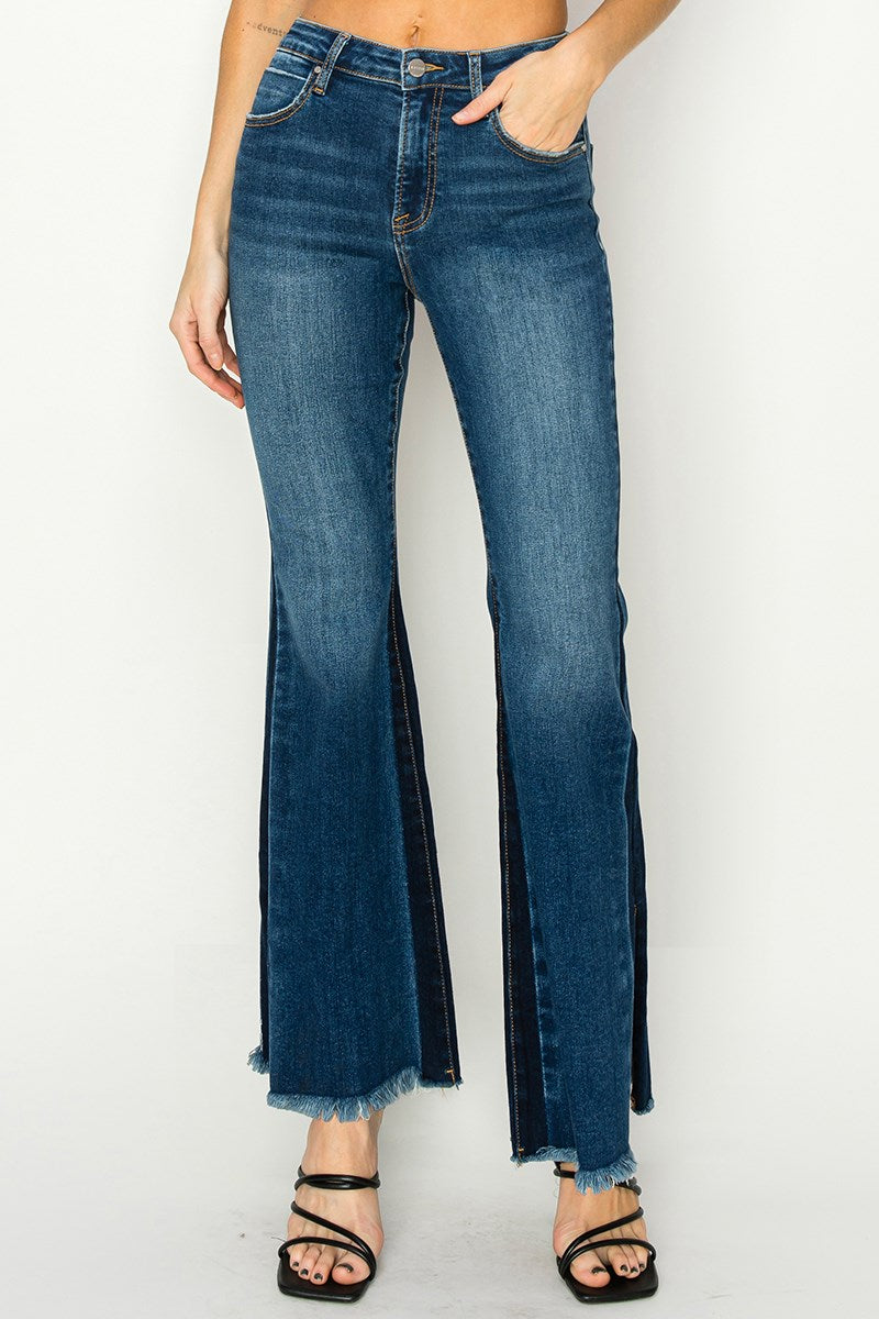 Shadow seam detail with slit jeans by Risen