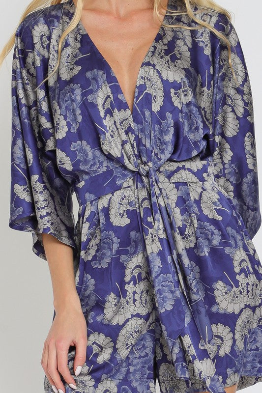 Kimono sleeve romper