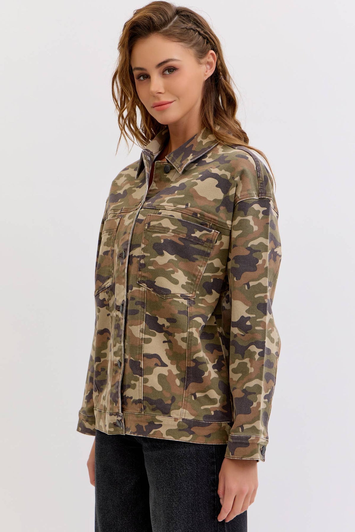 Camo Oversized Jacket [AM1352J-CMW]