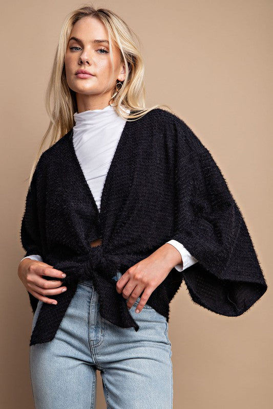 Tie front cardigan