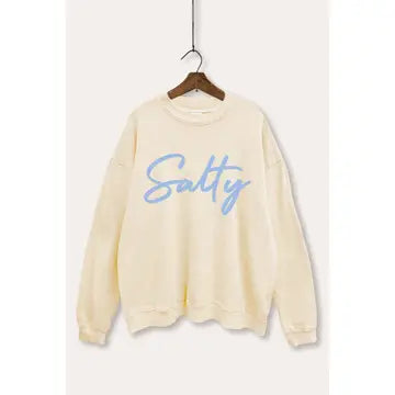 Salty mineral washed sweatshirt (2 colors)