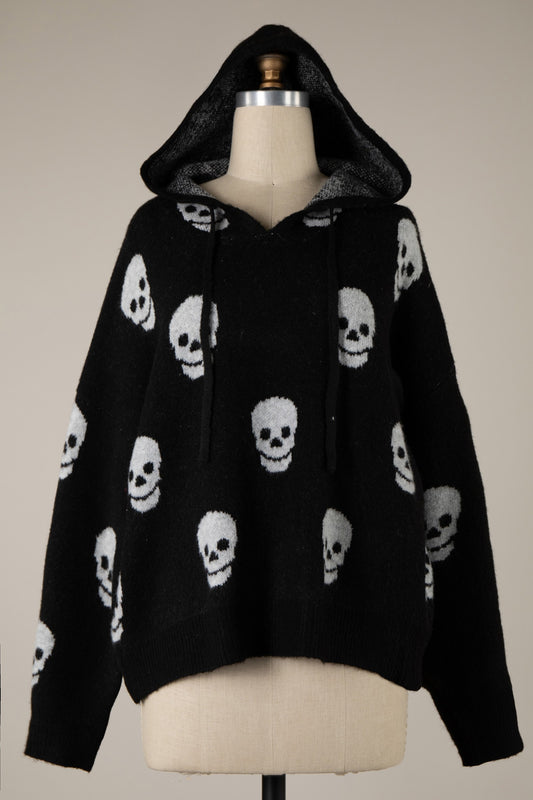 Skull hooded sweater