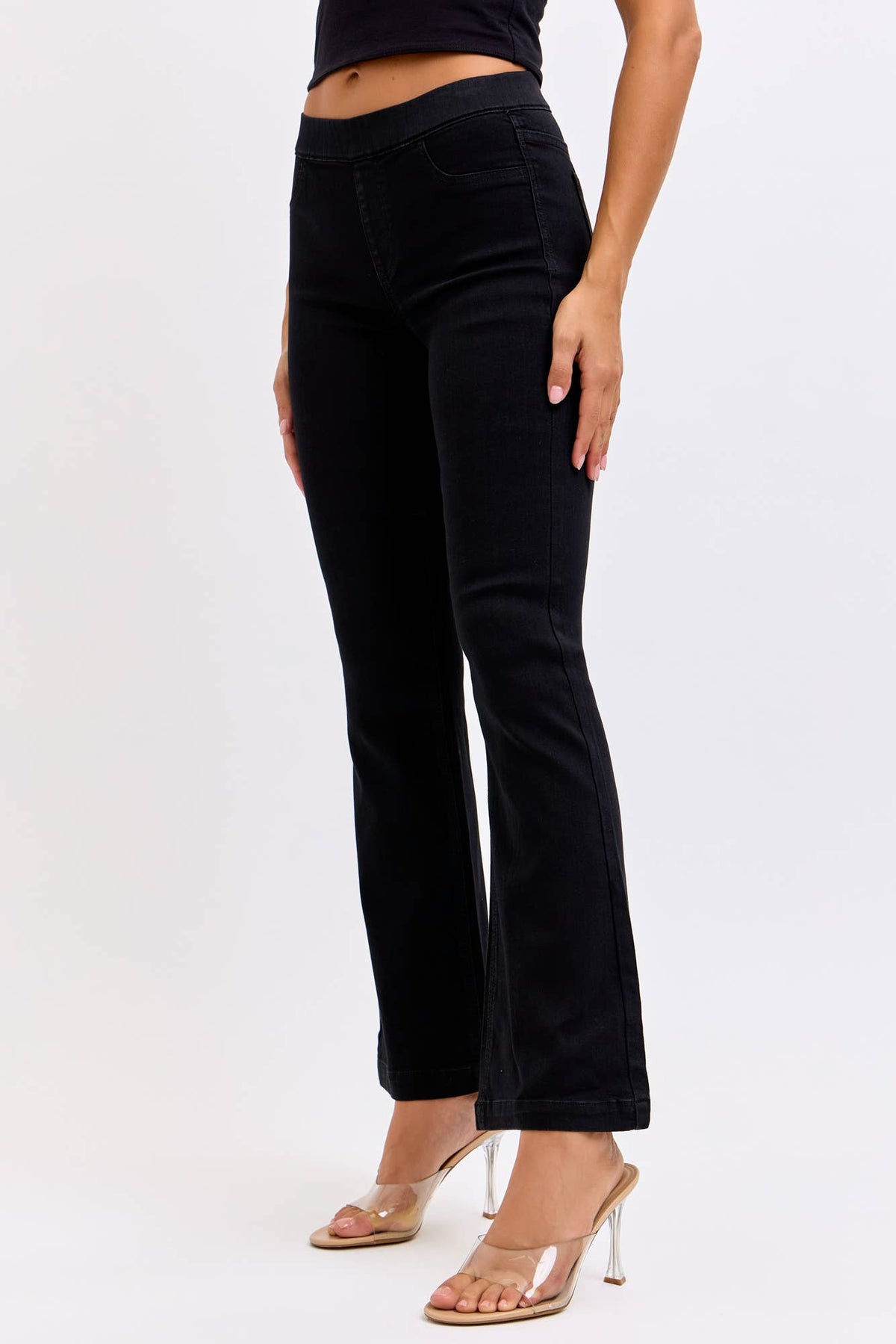 Black Petite Flare Jegging (open pack) [AB35173BLK-30 sbs]