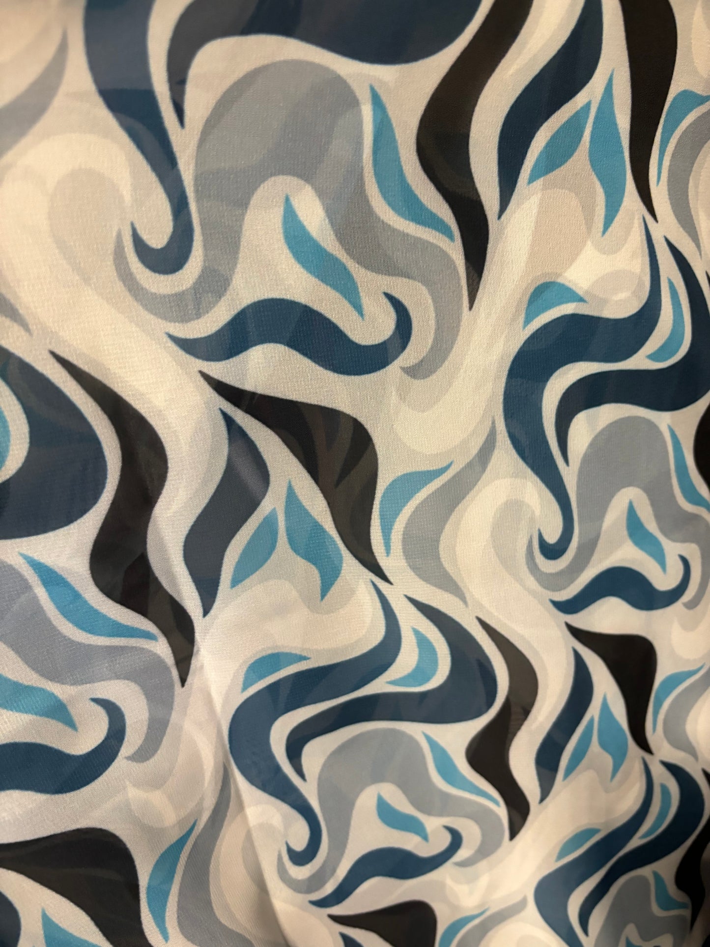 Swirl patterned sheer poncho/cover up