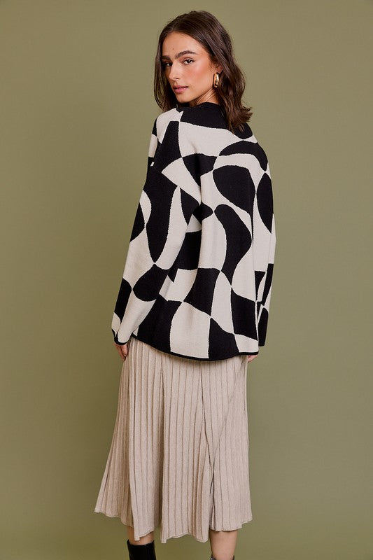 Abstract oversized sweater