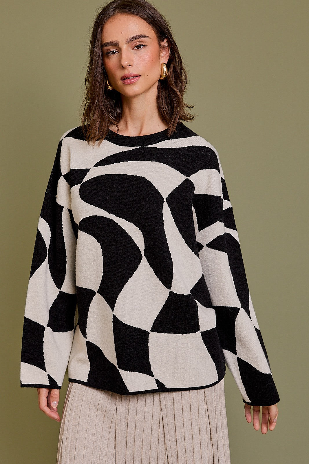 Abstract oversized sweater