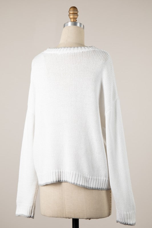 White snowflake sweater