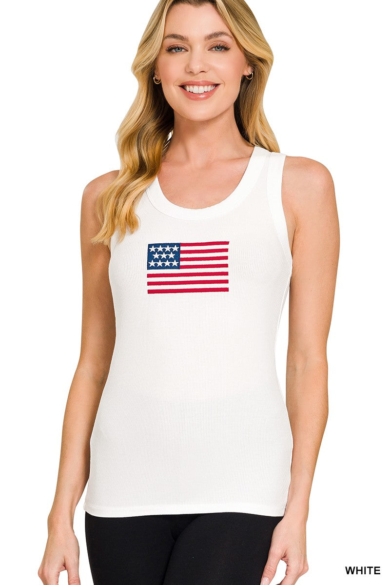 American flag tank top (3 colors)