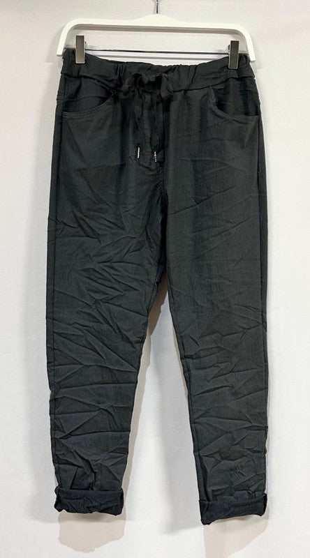 Charcoal crinkle jogger