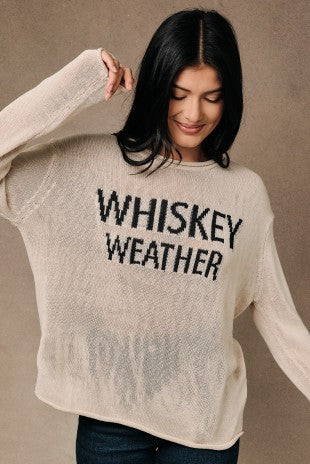 Lightweight whiskey weather sweater