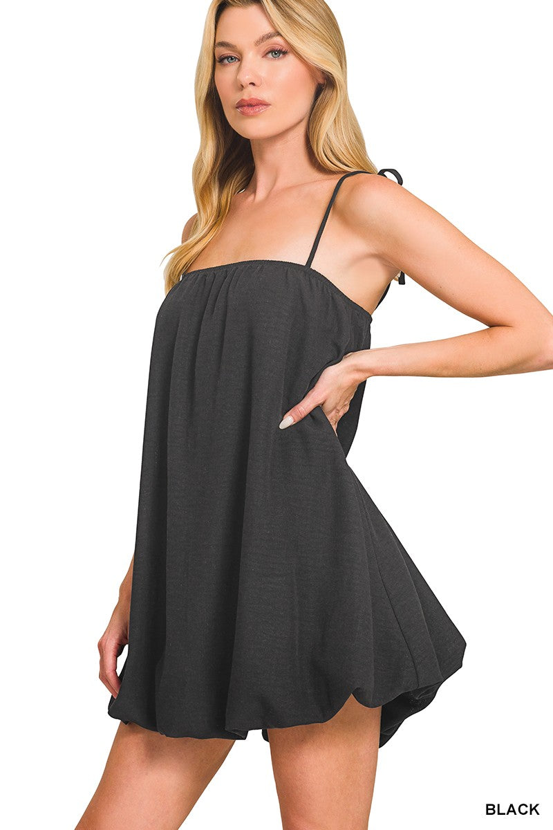 Bubble hem mini dress