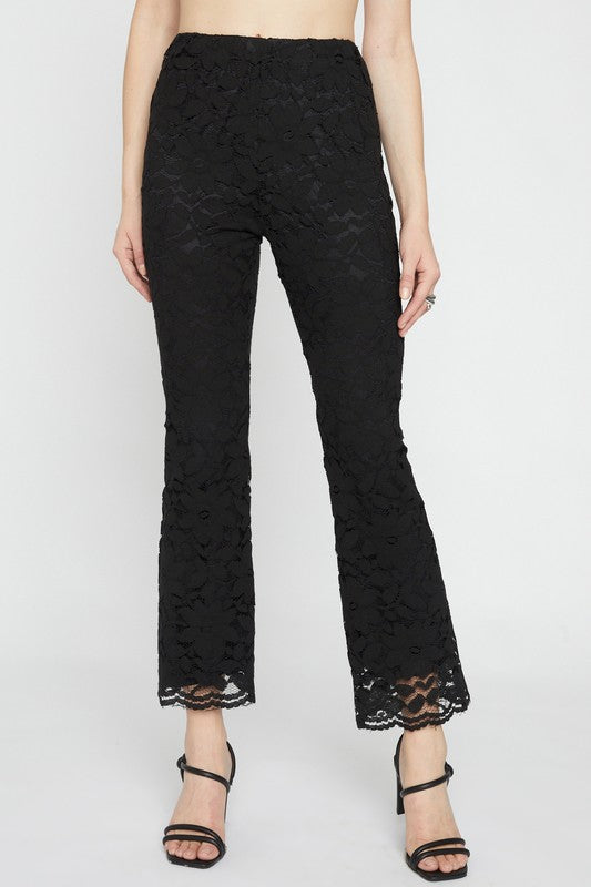 Lace bootcut pull on pant