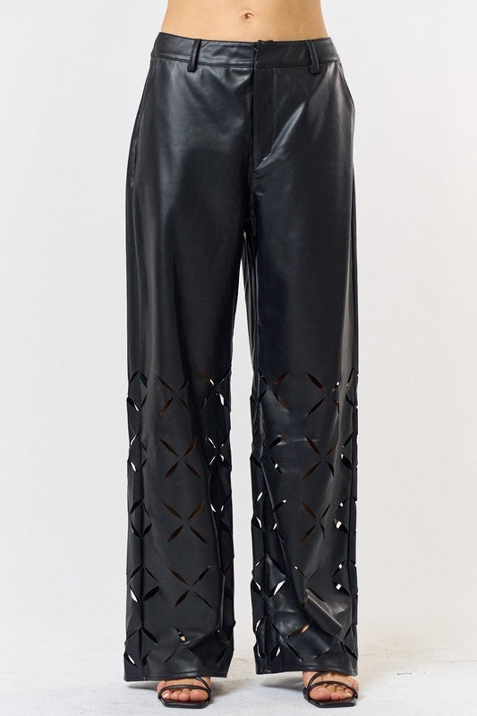 Vegan cut out trouser