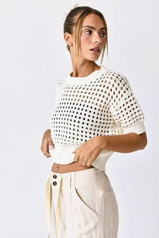 Cropped crochet top (2 colors)