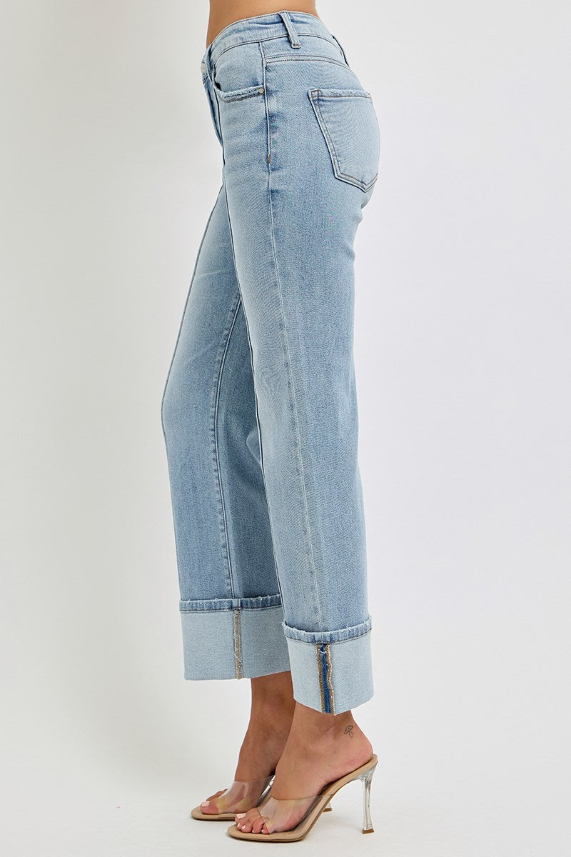 Ankle wide cuff jeans by Risen