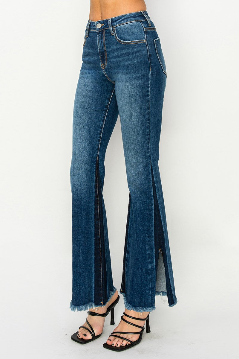 Shadow seam detail with slit jeans by Risen