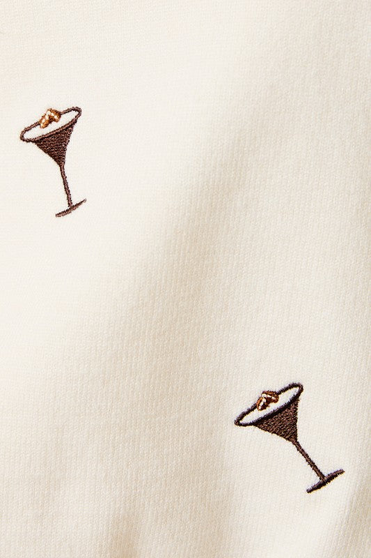 Short sleeve martini sweater