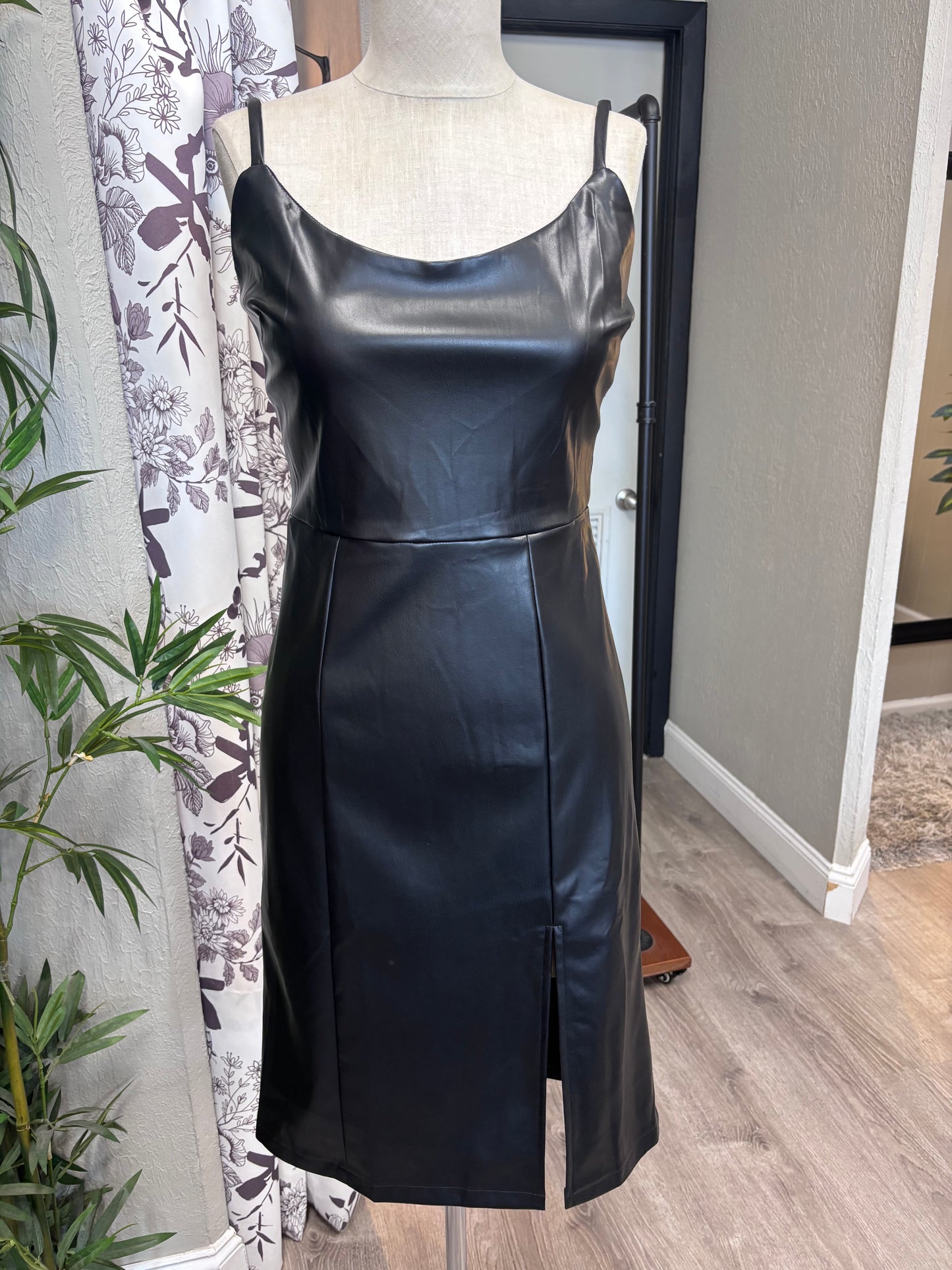 Vegan leather dress