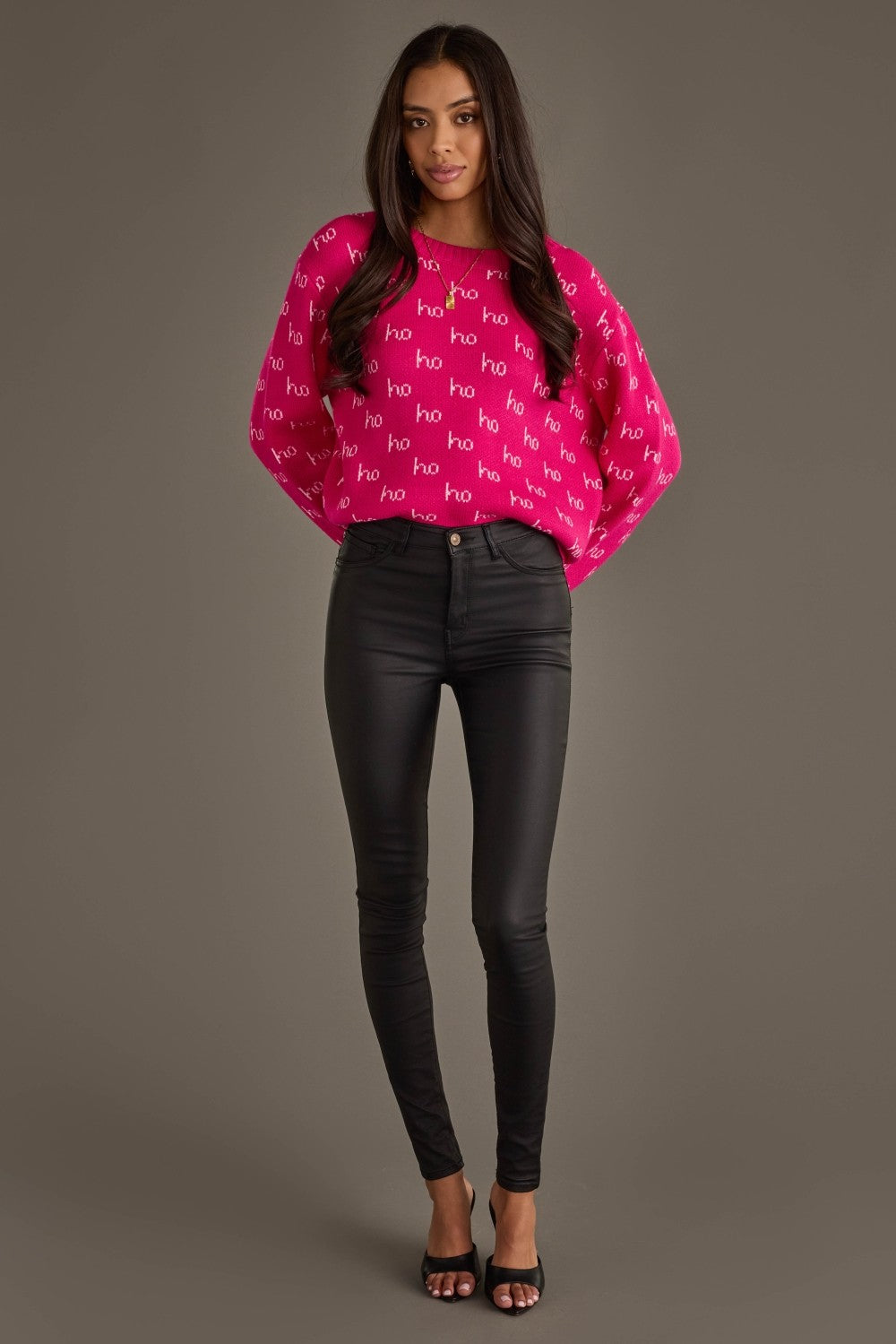 Ho Ho Ho in hot pink / light pink