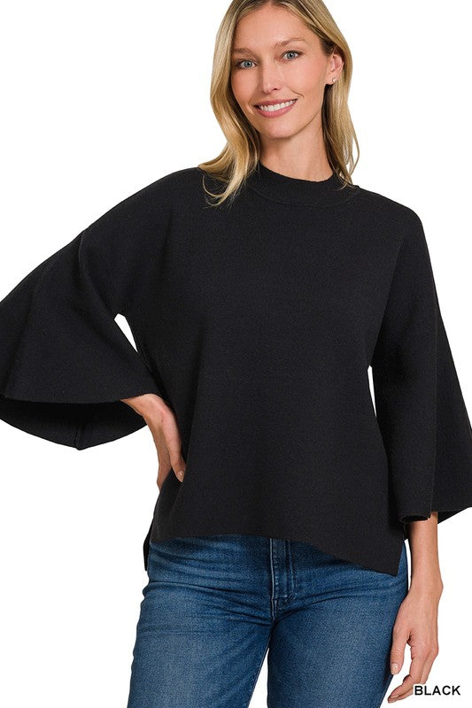 Bell sleeve sweater