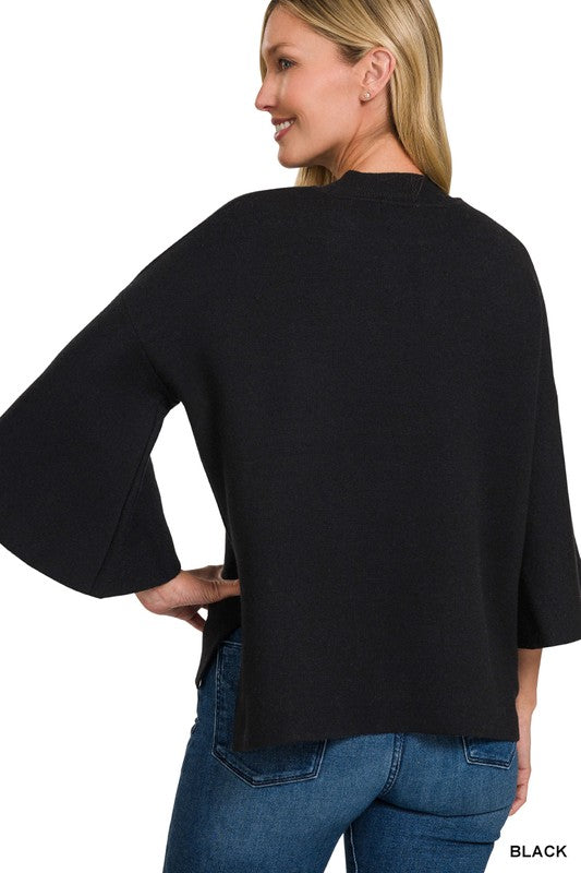 Bell sleeve sweater