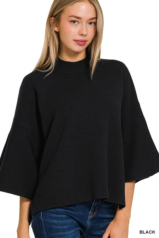 Bell sleeve sweater