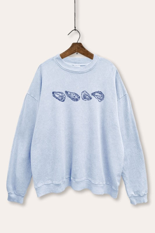 Mineral washed oyster sweatshirt