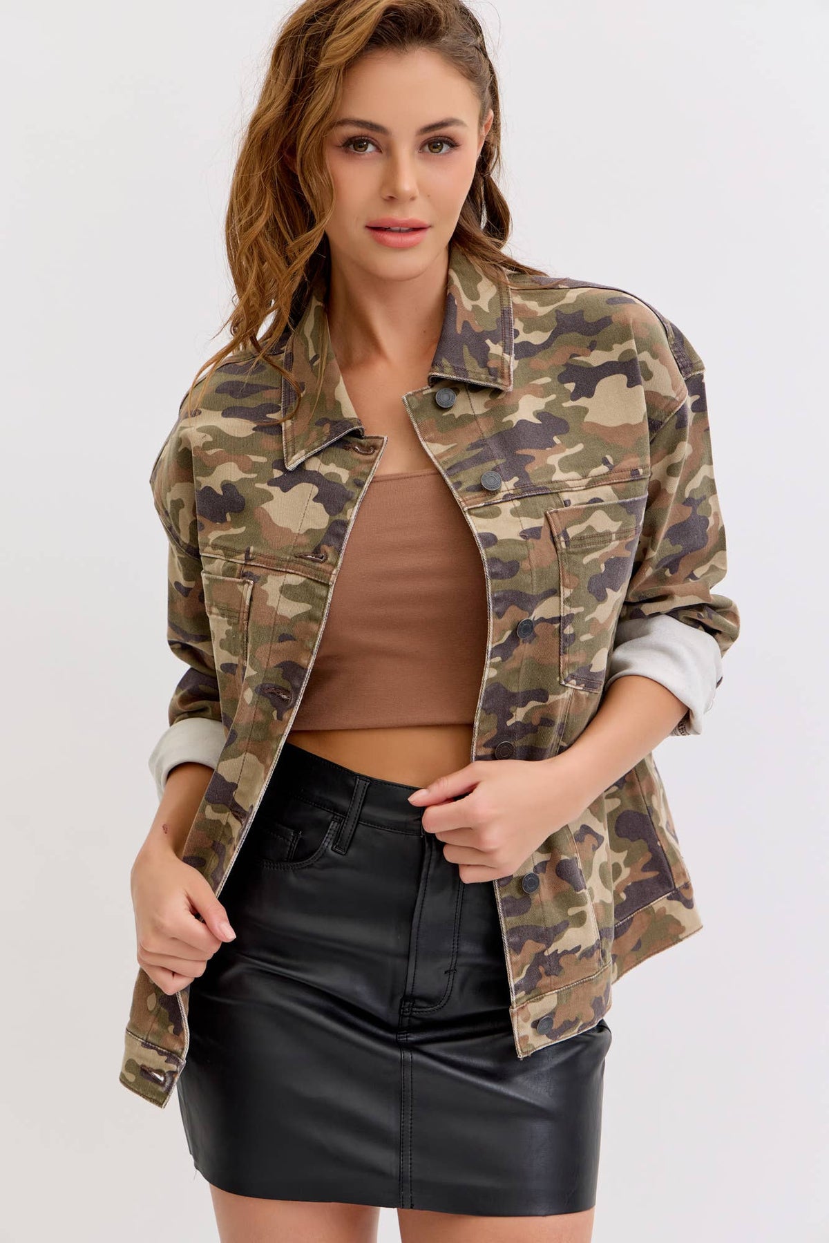 Camo Oversized Jacket [AM1352J-CMW]