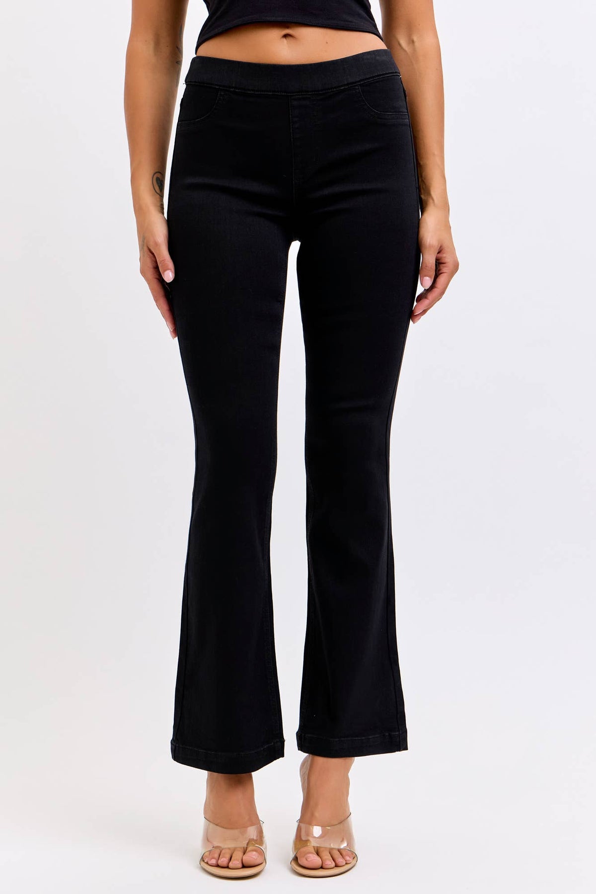Black Petite Flare Jegging (open pack) [AB35173BLK-30 sbs]